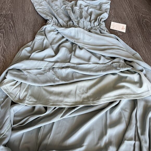 Show Me Your Mumu Large Kendall Maxi Dress Silver Sage Crisp - Picture 8 of 8